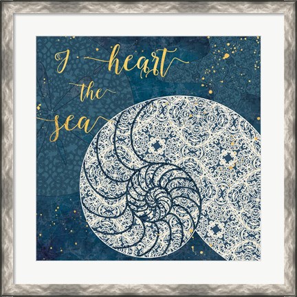 Framed Coastal Lace IV Print