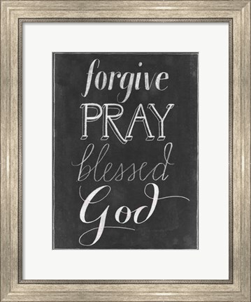 Framed Chalkboard Faith II Print