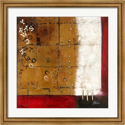 Framed Red Contemporary III Print