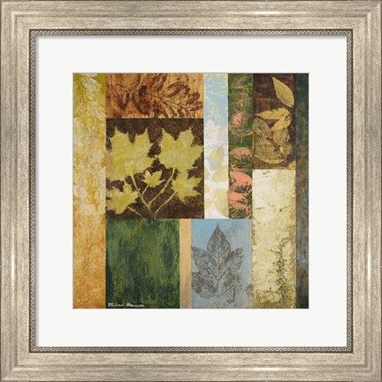 Framed August Leaves II Print