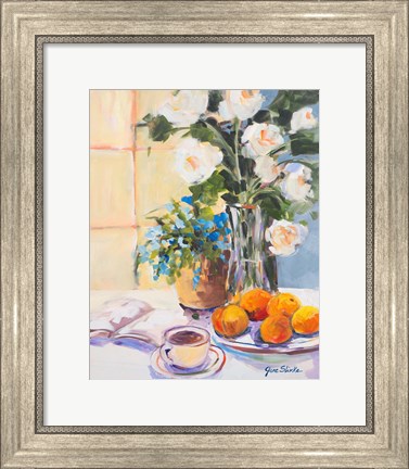 Framed Morning Rose I Print