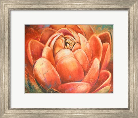 Framed Red Lotus II Print