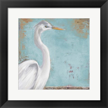 Framed Tropic Heron I Print