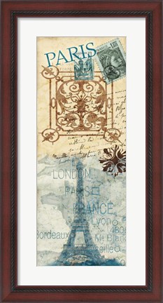 Framed Paris Postage Print