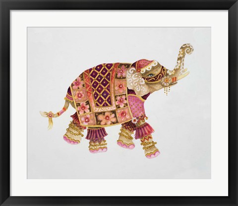 Framed Pink Elephant IA Print