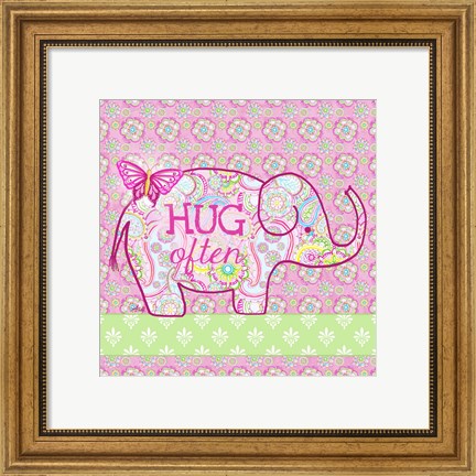 Framed Elephant I Print