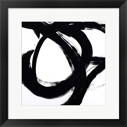 Framed Circular Strokes I Print