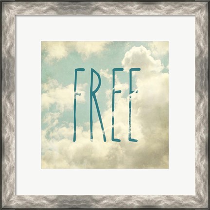 Framed Free In The Clouds Print