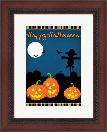 Framed Happy Halloween I Print