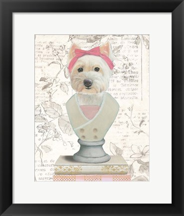 Framed Canine Couture Newsprint II Print