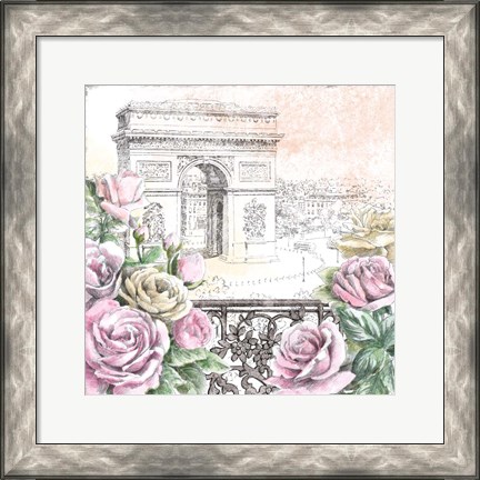 Framed Paris Roses V Print