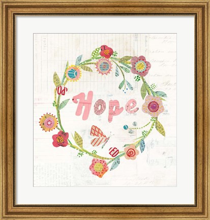 Framed Wreath Inspiration II Print