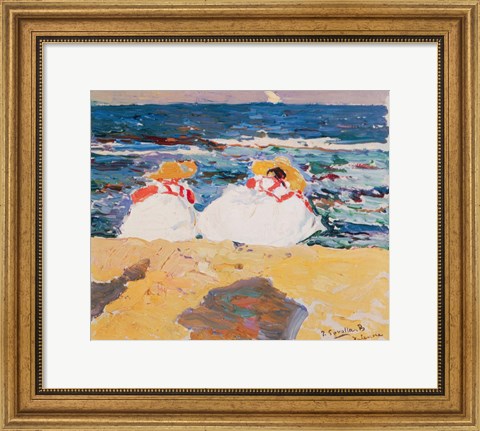 Framed Beach at Valencia Print