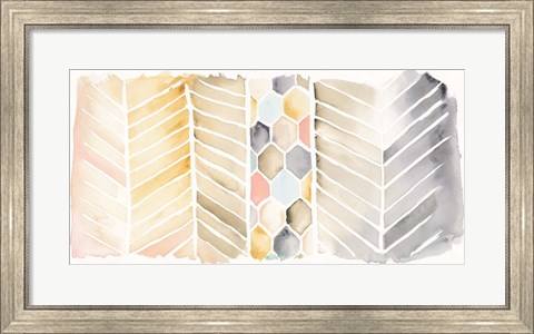 Framed Watercolor Chevron Print