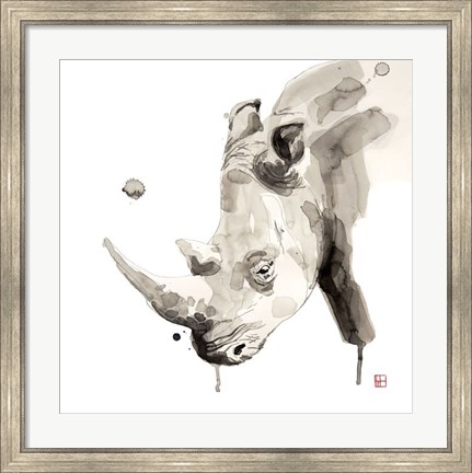 Framed Rhino Print