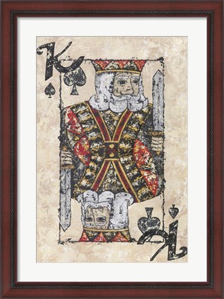 Framed King of Spades Print