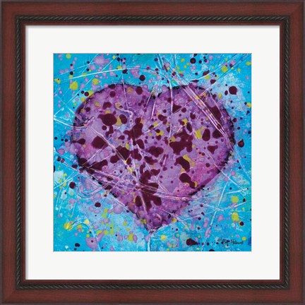 Framed Emotions Scenes Purple Heart Print