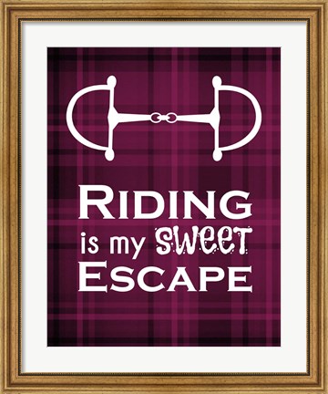 Framed Riding is My Sweet Escape - Red Print