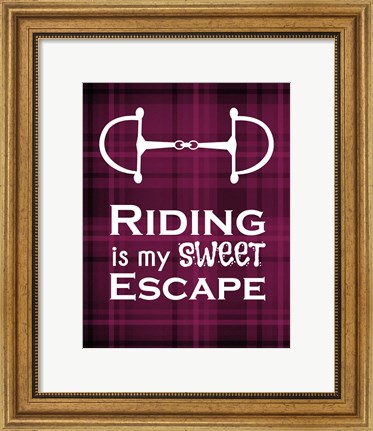 Framed Riding is My Sweet Escape - Red Print