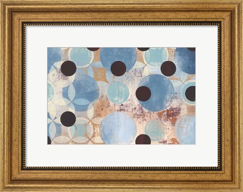 Framed Blue Dots Print