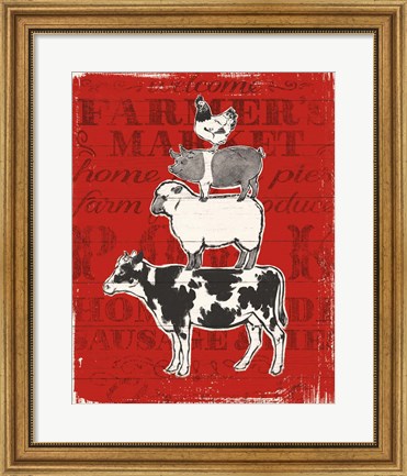 Framed Farmers Market VI Print