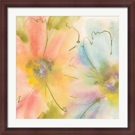 Framed Rainbow Cosmos I Print