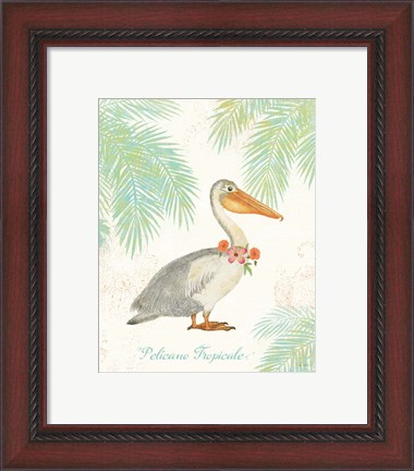 Framed Flamingo Tropicale I Print