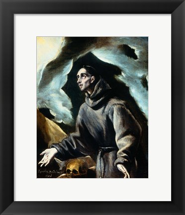 Framed Saint Francis Receiving the Stigmata Print