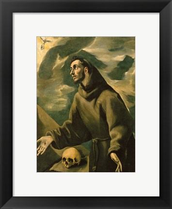 Framed Saint Francis Receives the Stigmata Print