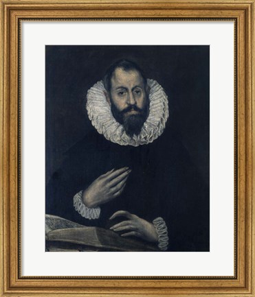 Framed Portrait of Alonso de Herrera 1595-1605 Print