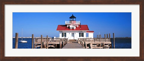 Framed Roanoke Marshes Lighthouse, Outer Banks, North Carolina Print