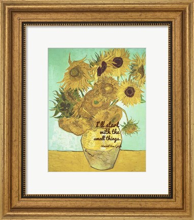 Framed Small Things - Van Gogh Quote 1 Print