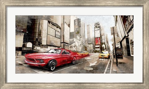 Framed Red Rocket Print