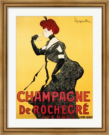 Framed Champagne de Rochegre;, ca. 1902 Print