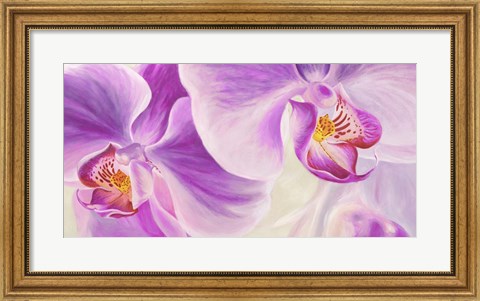 Framed Purple Orchids Print