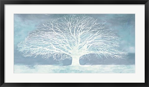 Framed Aquamarine Tree Print