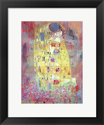 Framed Klimt&#39;s Kiss 2.0 Print