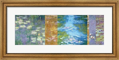 Framed Waterlilies II Print