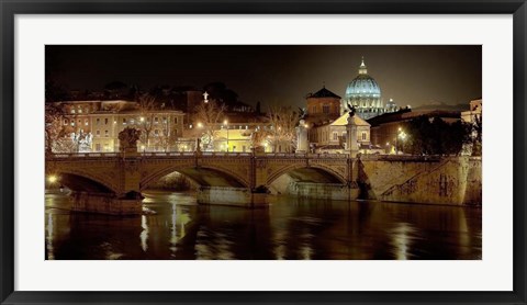 Framed Rome at Night Print