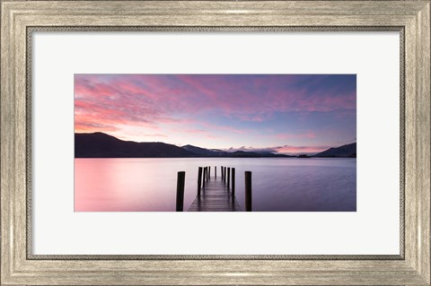 Framed Twilight on Lake, UK Print