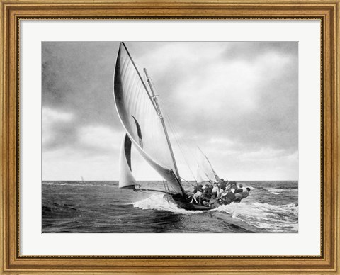 Framed Under sail, Sydney Harbour Print