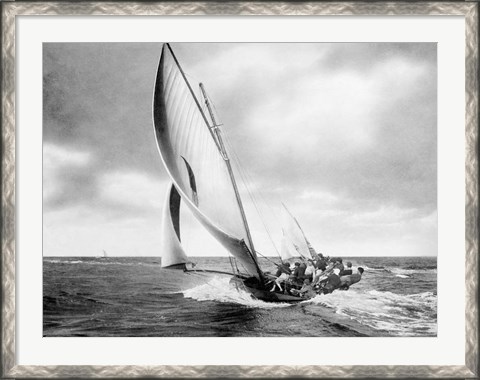 Framed Under sail, Sydney Harbour Print