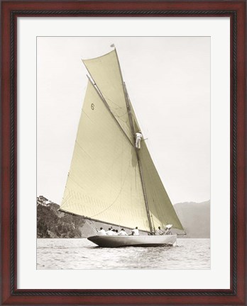 Framed Vintage yacht Print