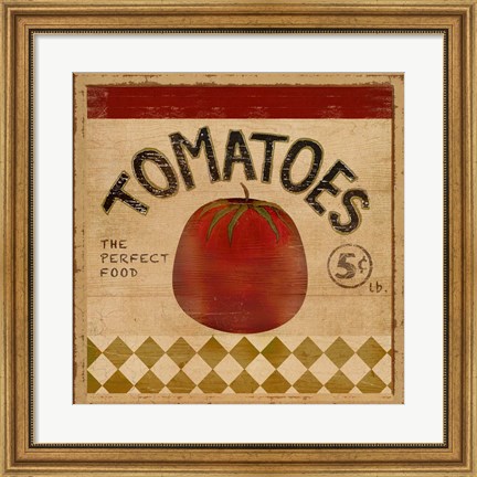 Framed Tomatoes II Print