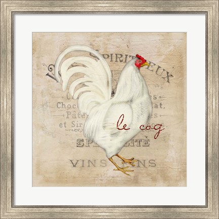 Framed French Rooster Print