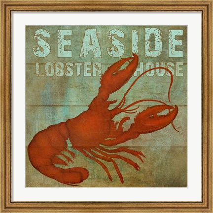 Framed Seaside Lobster Print