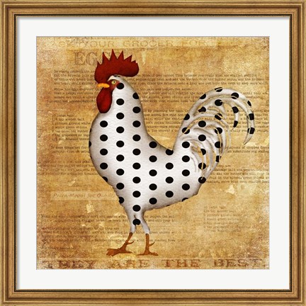 Framed Chicken Polka Dot Print