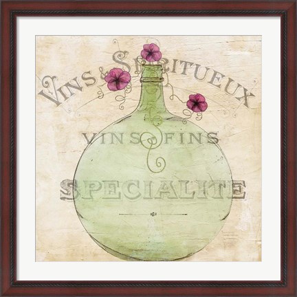 Framed Vin de Beaurdeaux Print