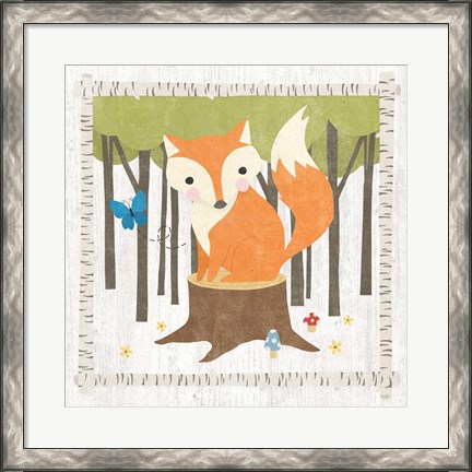 Framed Woodland Hideaway Fox Print