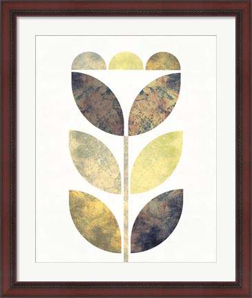 Framed Golden Flower I Print